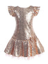 Big Girls Blush Sequin Ruffle Tutu Junior Bridesmaid Dress 8-12 - SophiasStyle.com